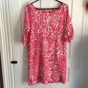 Lilly Pulitzer pink long sleeve mini dress